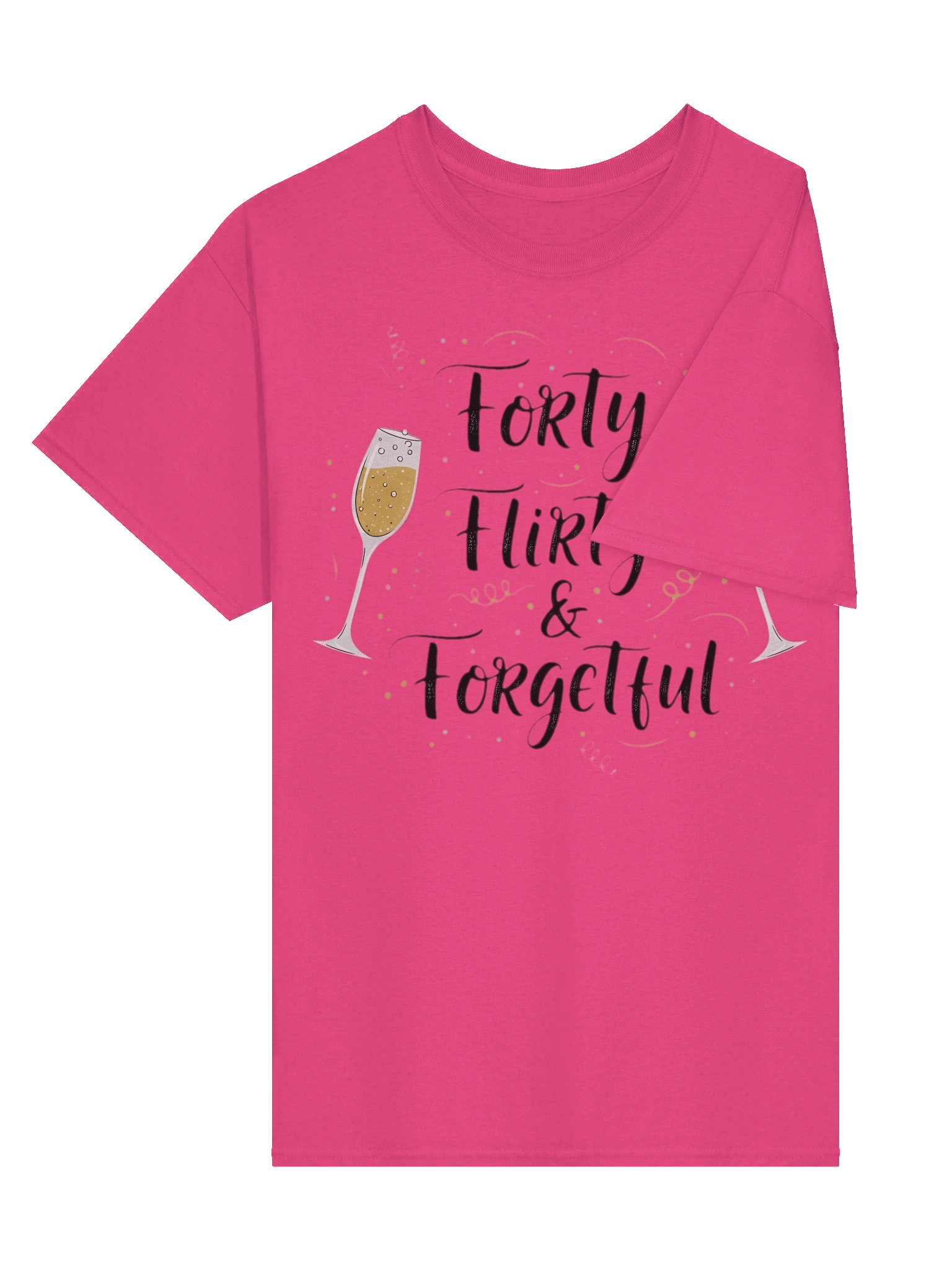 Forty Flirty & Forgetful 40th Birthday T-Shirt | Funny Milestone Birthday Gift for Her product image (10)
