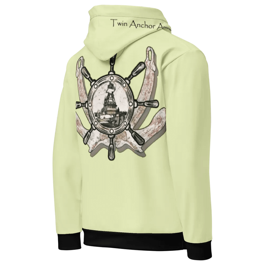snow flurry Twin anchor ship wheel & Tug CE Hoodie product image (10)