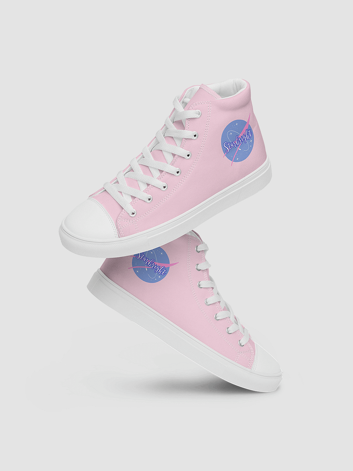 Pink Starbright The Band Women's High Top Canvas Shoes product image (1)