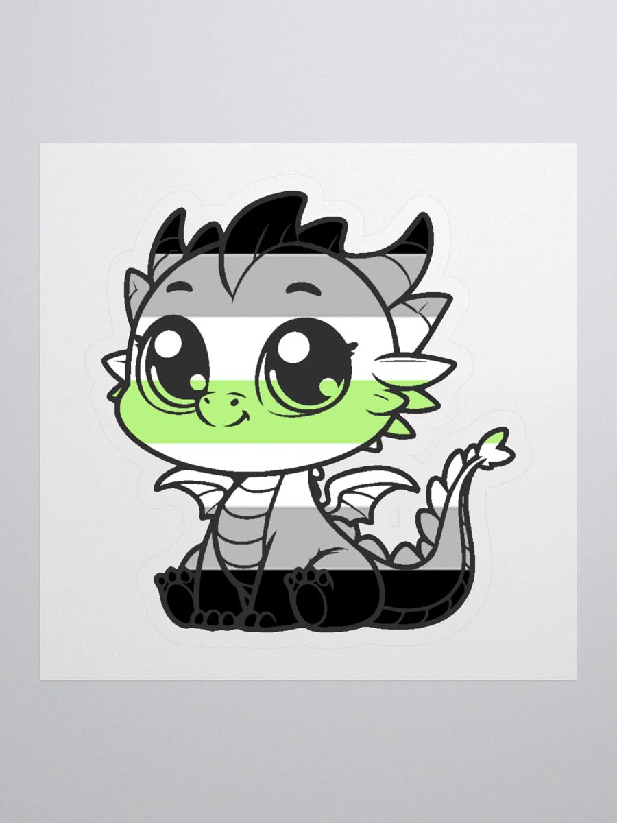 Agender Pride Dragon Sticker product image (1)