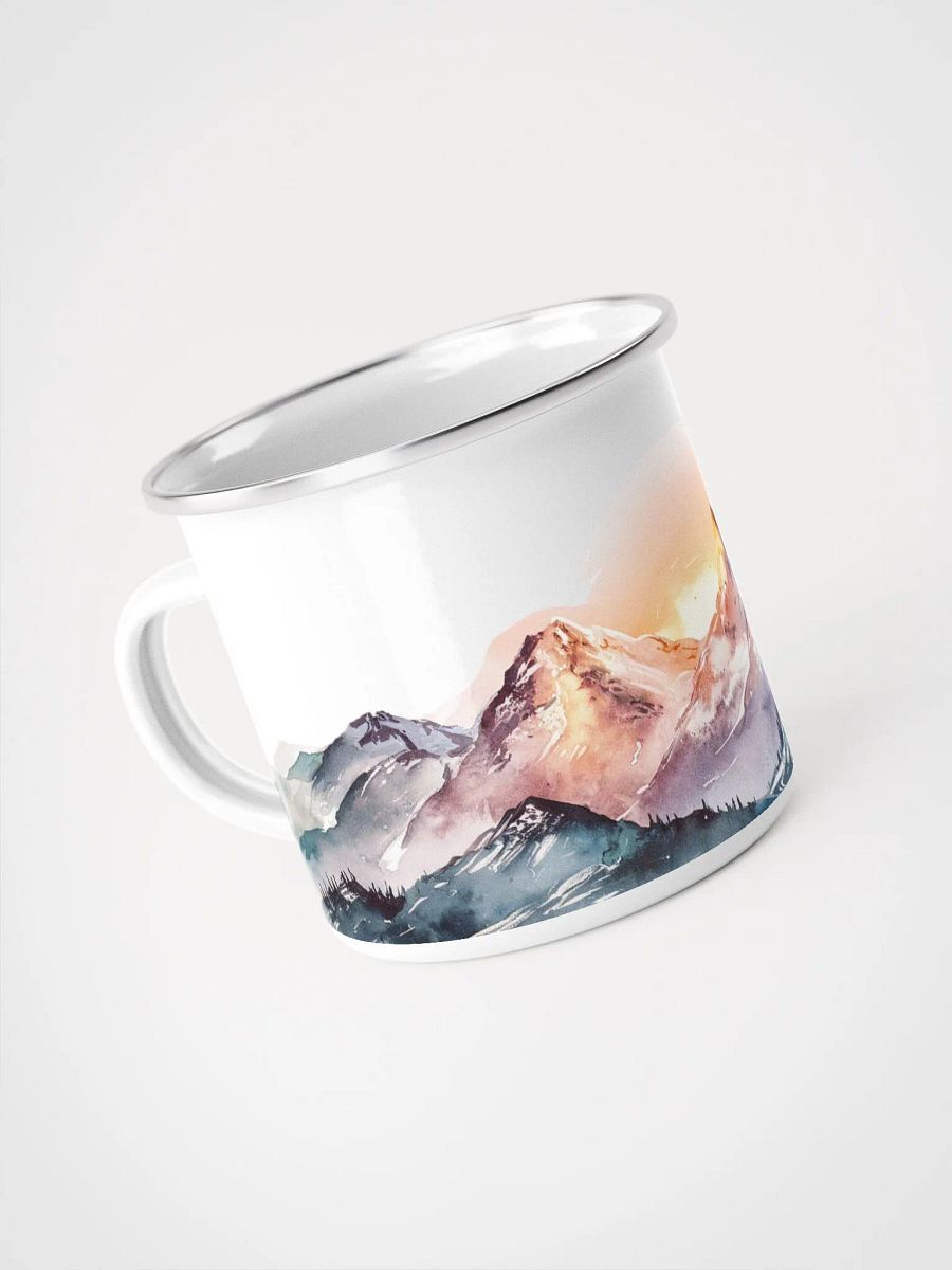 Watercolor Mountain Sunset Enamel Mug 12oz product image (4)
