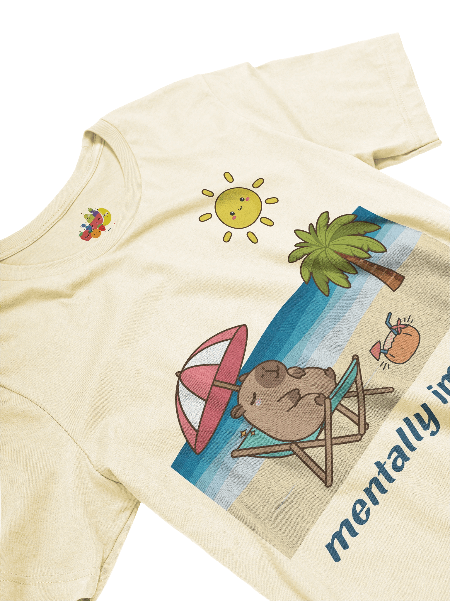 Mentally, I’m Here Capybara Tee (Unisex) product image (3)