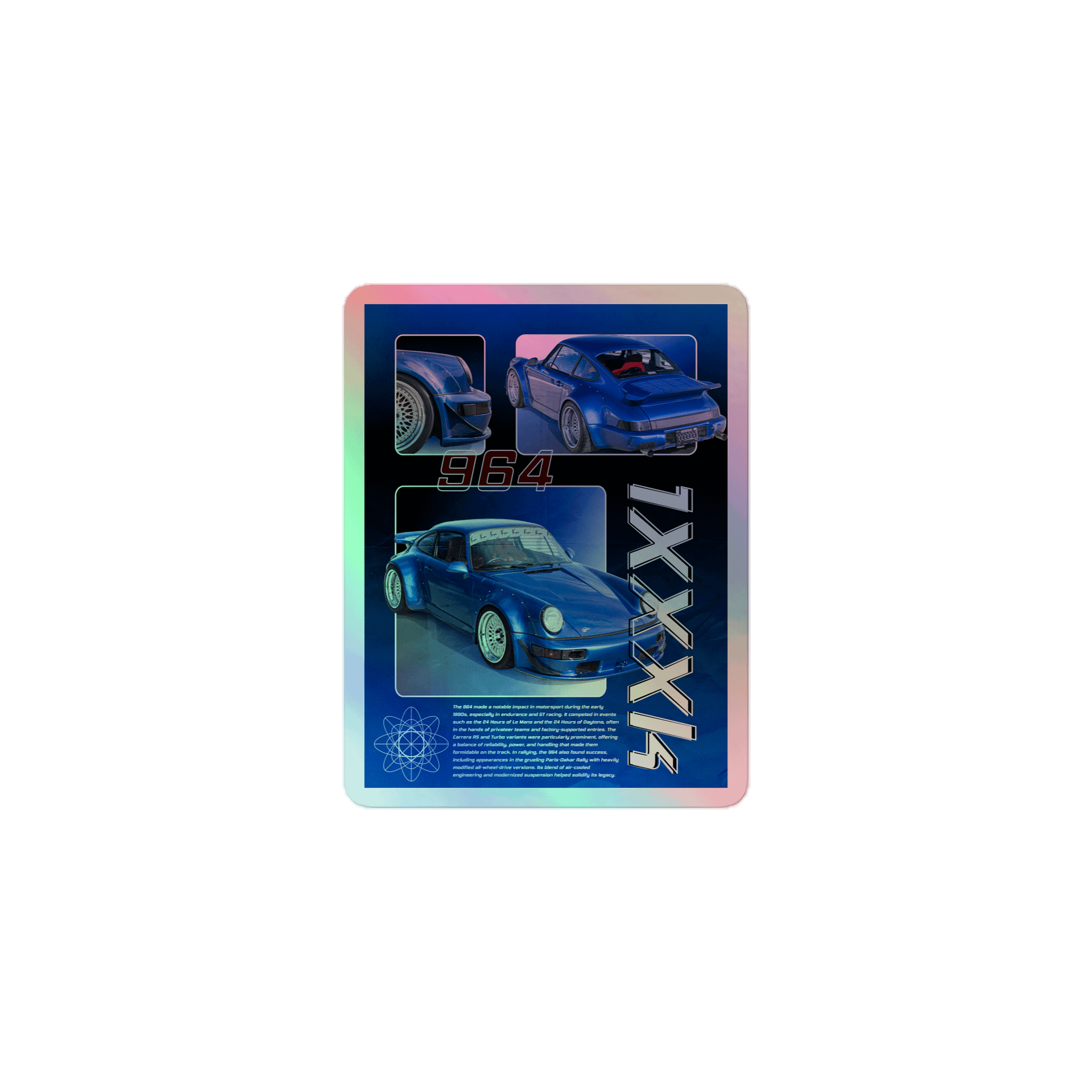 Blue 964 1XXXk | Holographic Sticker product image (1)