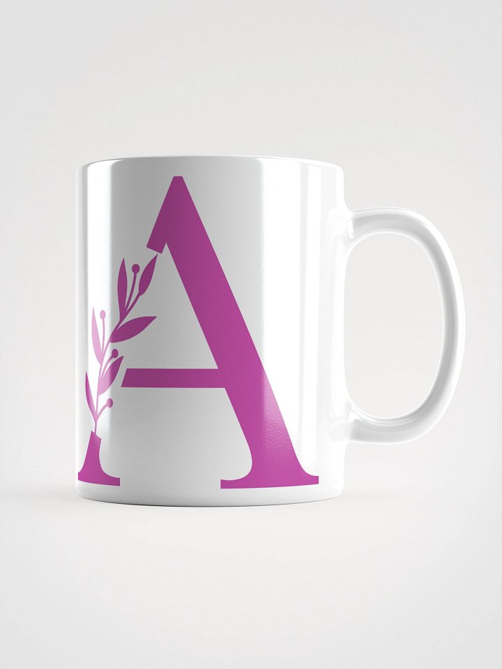 Aesthetic Foliage White Mug (Pink) product image (1)