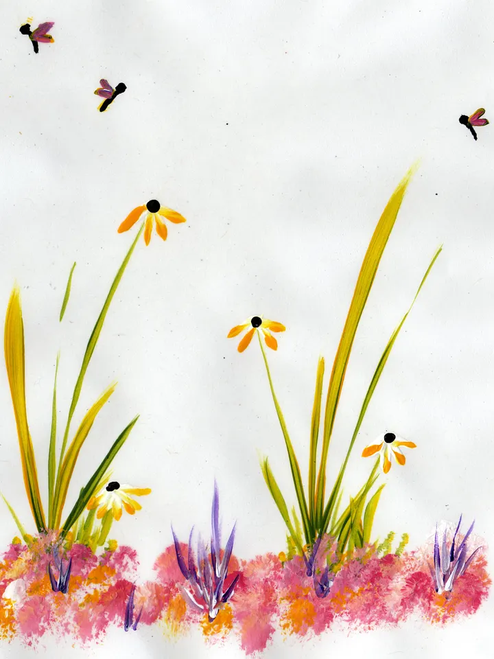 Yellow Daisy Dragonfly Delight product image (1)