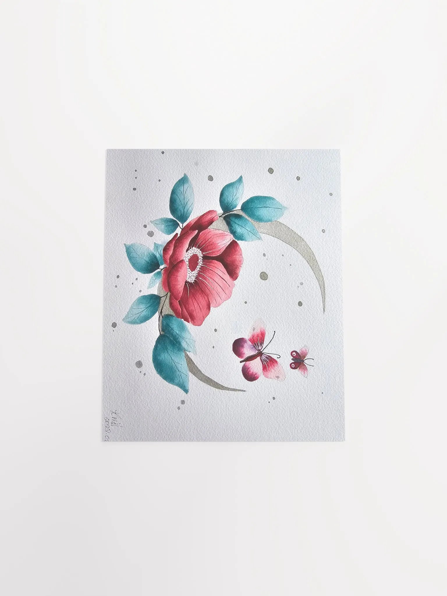 Moonflower with butterflies - print product image (4)