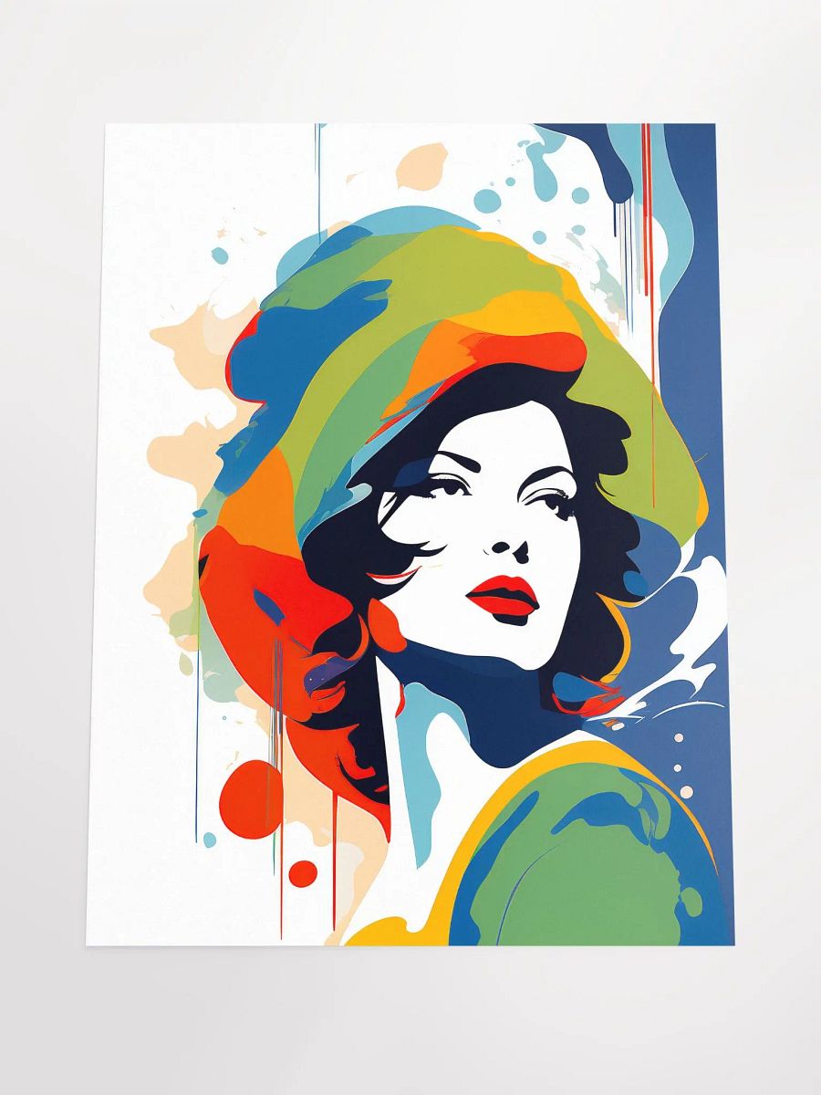 Abstract Woman v3 - Girly - Vintage Style Poster - Medium Size 18x24 Inches product image (4)