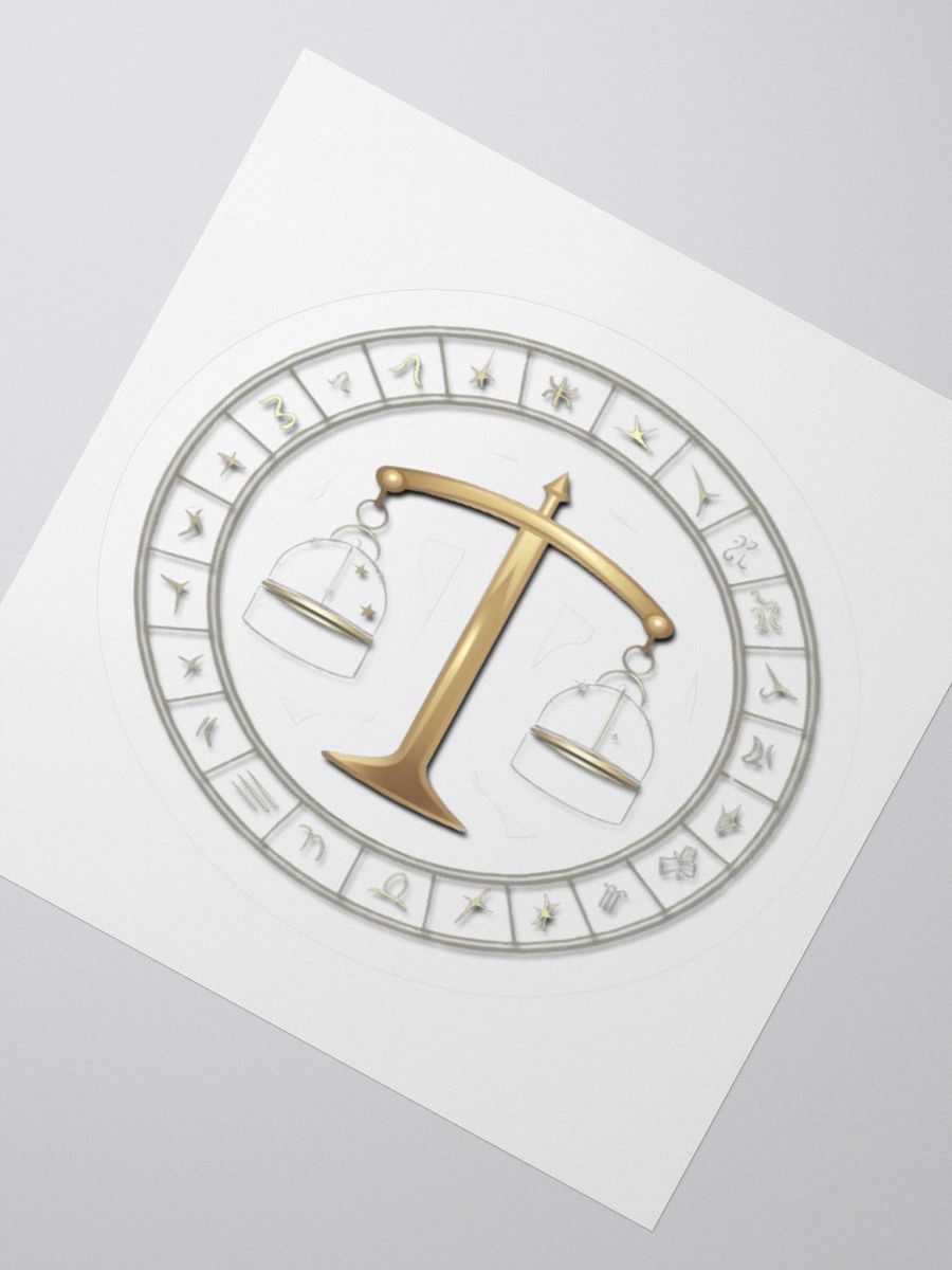 Libra Zodiac Kiss-Cut Sticker product image (6)