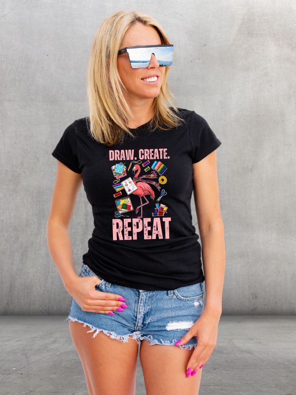 Draw. Create. Repeat. Flamingo Shirt product image (1)