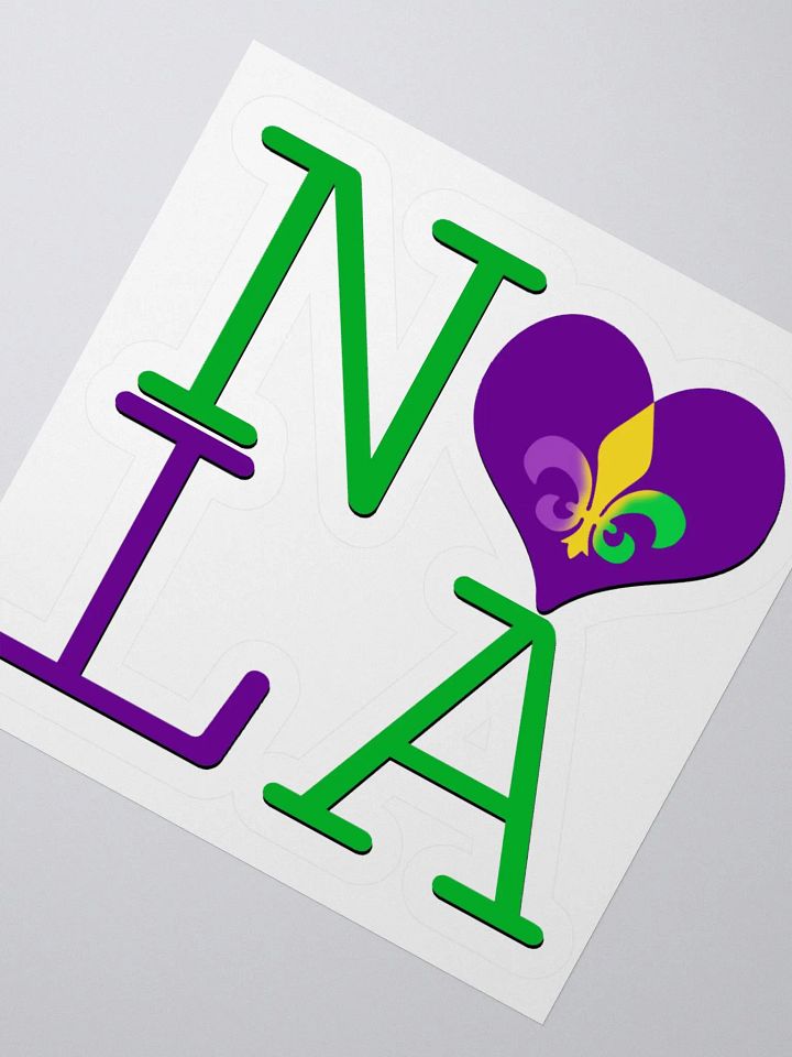 I LOVE NOLA **BIGSHOT STICKER** (MARDI GRAS + IMAGE POP) product image (2)