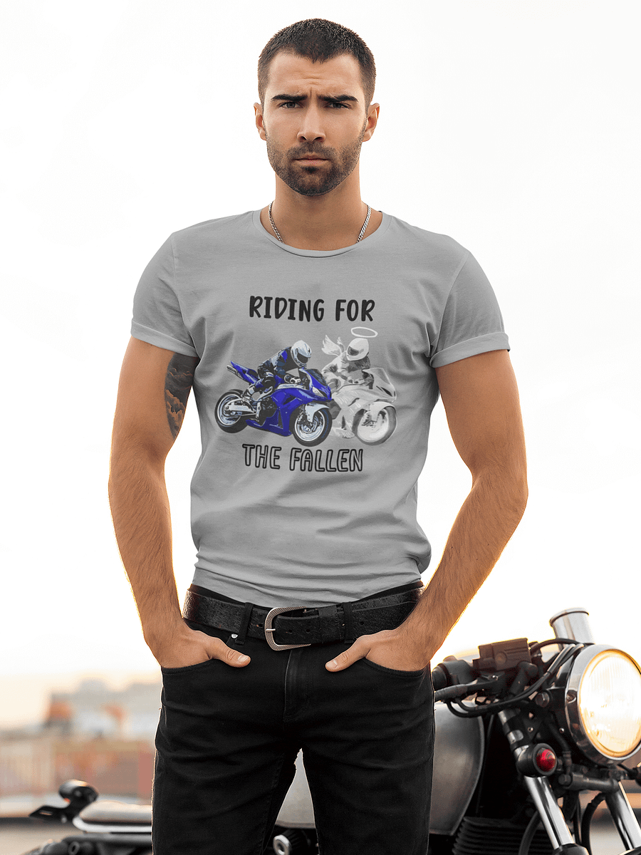Riding For The Fallen (blue bike) T-Shirt product image (37)