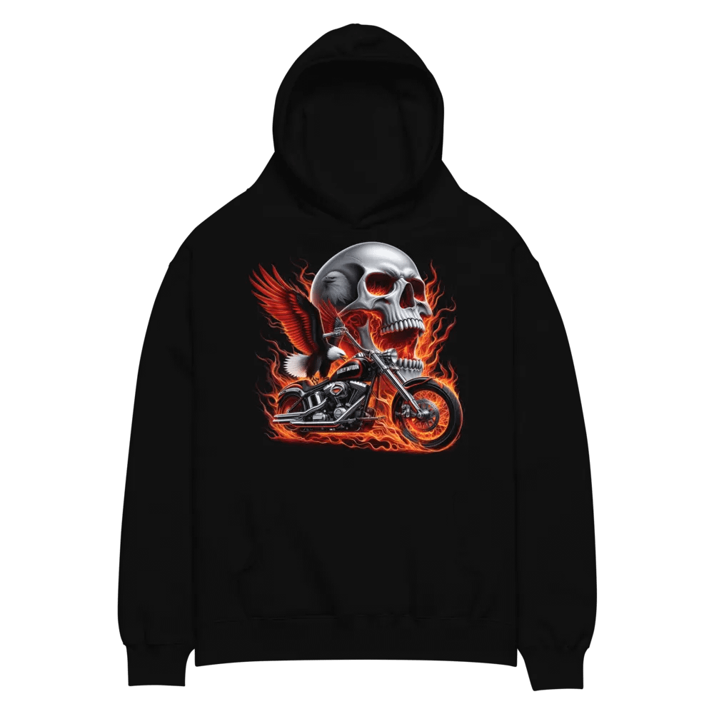 Rebel Rider Skull Oversized Hoodie #28 product image (2)