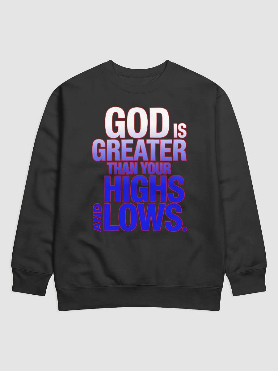 God is Greater | Gradient Christian Sweatshirt product image (7)