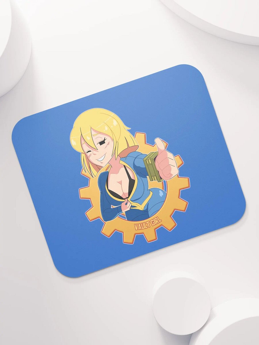 "Just a Peek" Thumbs-Up Vault Girl Mouse Pad product image (7)