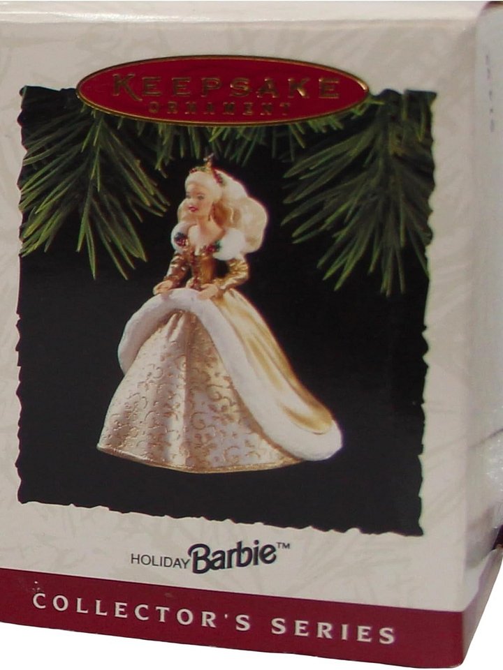 Hallmark Barbie in Gold Christmas Gown Holiday Collector's Series Keepsake Ornament, Plastic product image (1)