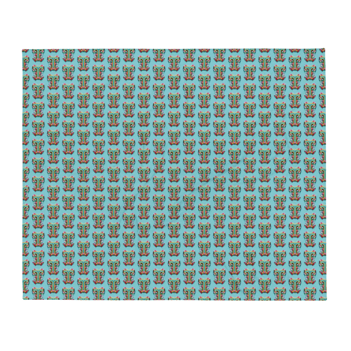 Valentine’s Monogram Letter T(6) Teal Blanket product image (2)
