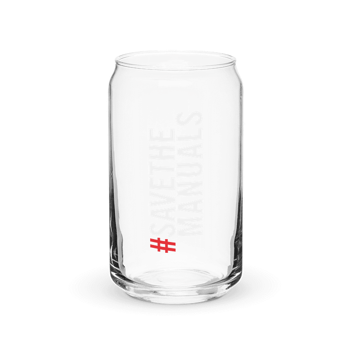 #SAVETHEMANUALS CAN-SHAPED GLASS product image (1)