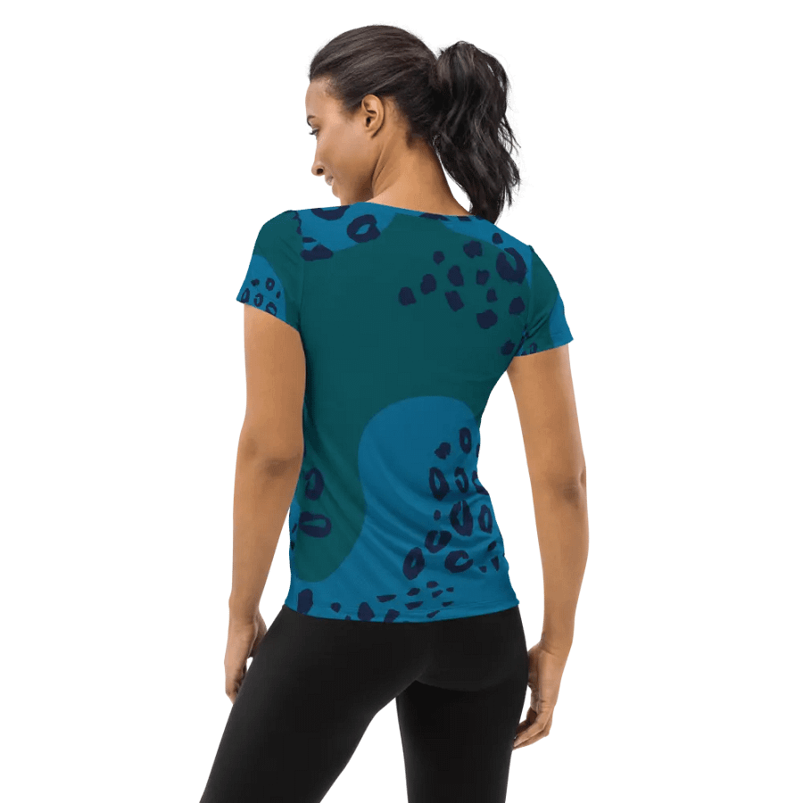 Teal Animal Print Women's Sports Tee product image (2)