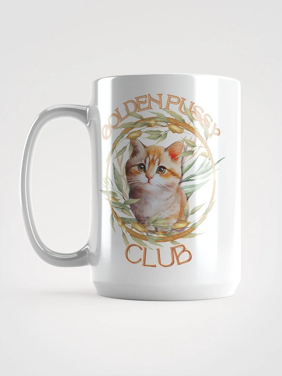 GOLDEN PUSSY CLUB white glossy mug product image (4)