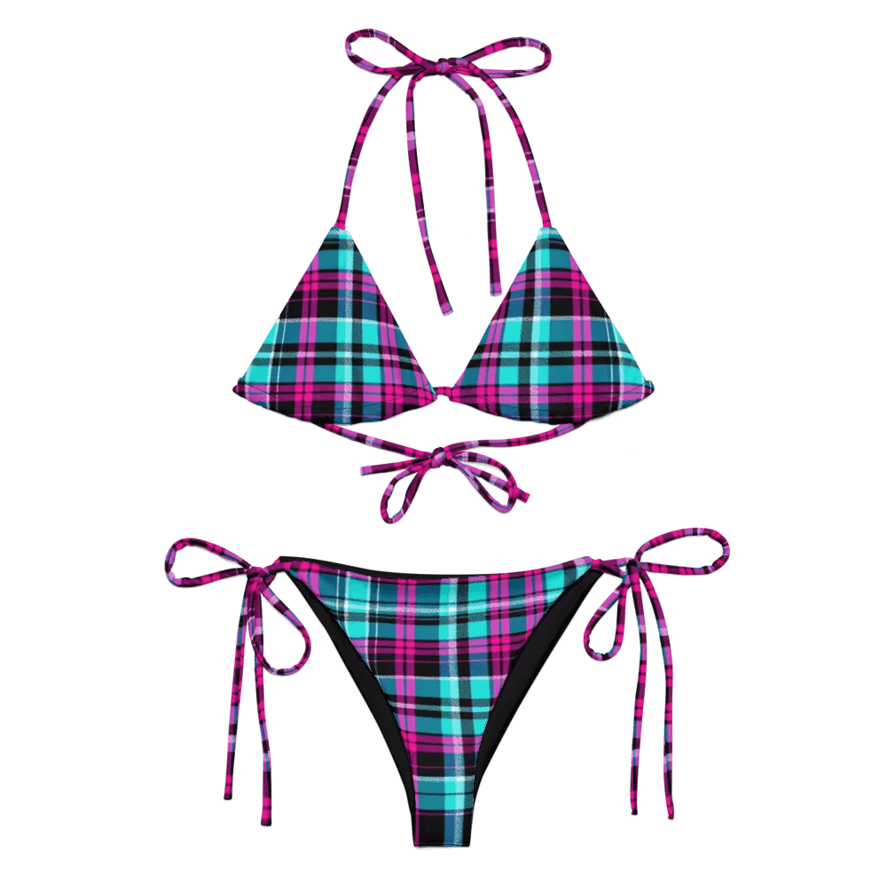 Plaid Fusion Paradise String Bikini product image (1)
