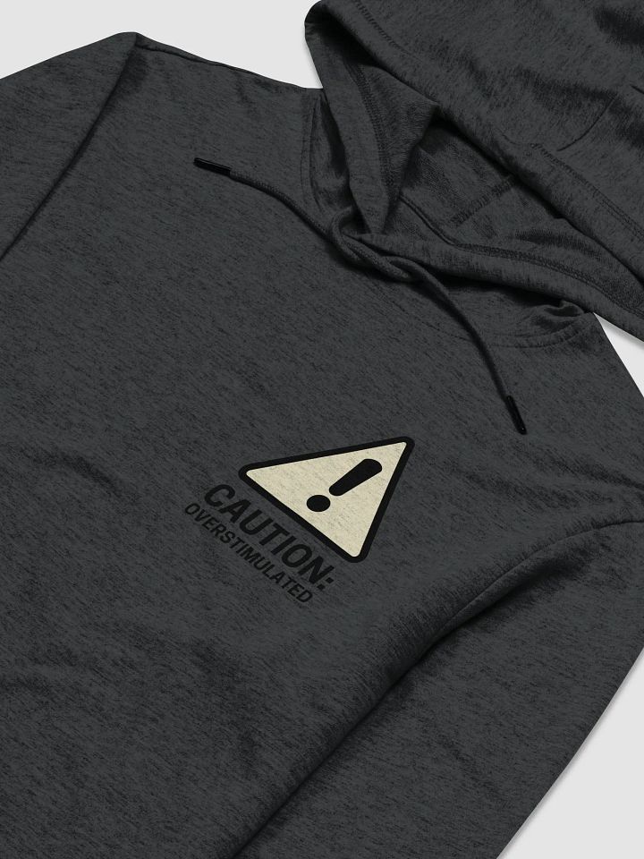 CAUTION: OCERSTIMULATED (sm. moonstone design) printed lightweight hoodie product image (1)