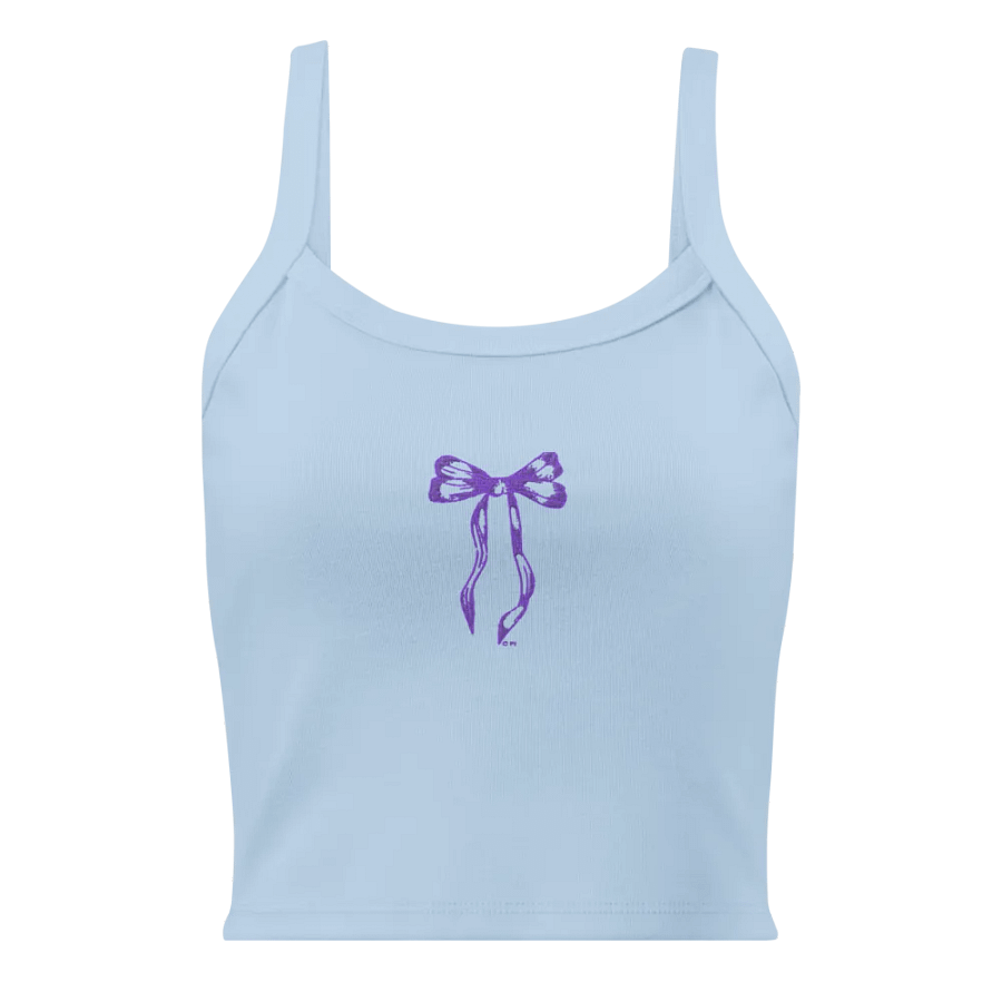 Whimsical Bow Micro-Rib Tank embroidered product image (1)