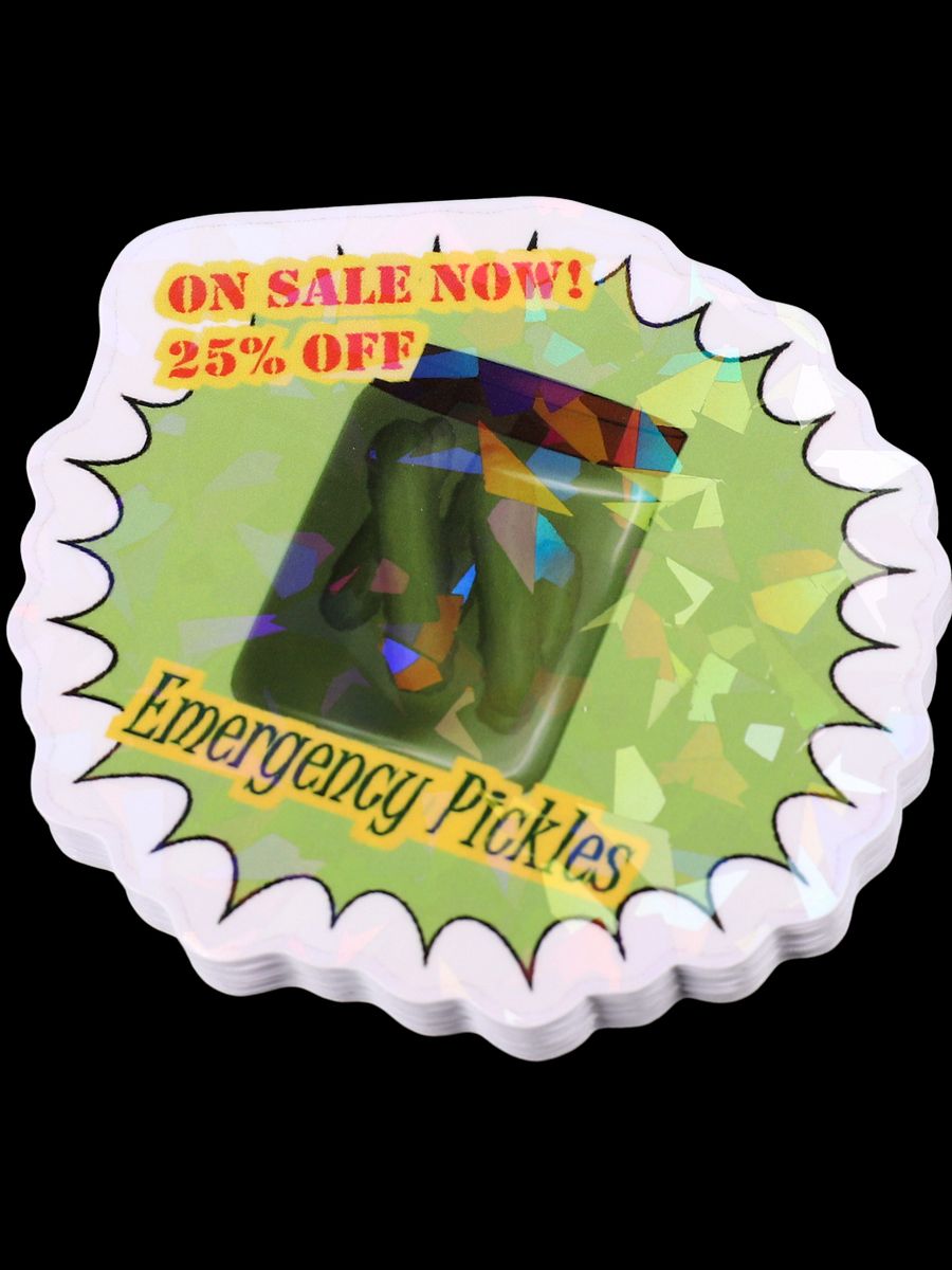 EMERGENCY Pickles! Holographic Sticker product image (1)
