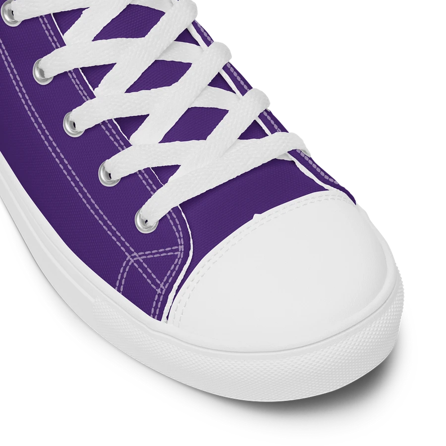 Dark Purple and White Flower Sneakers product image (20)