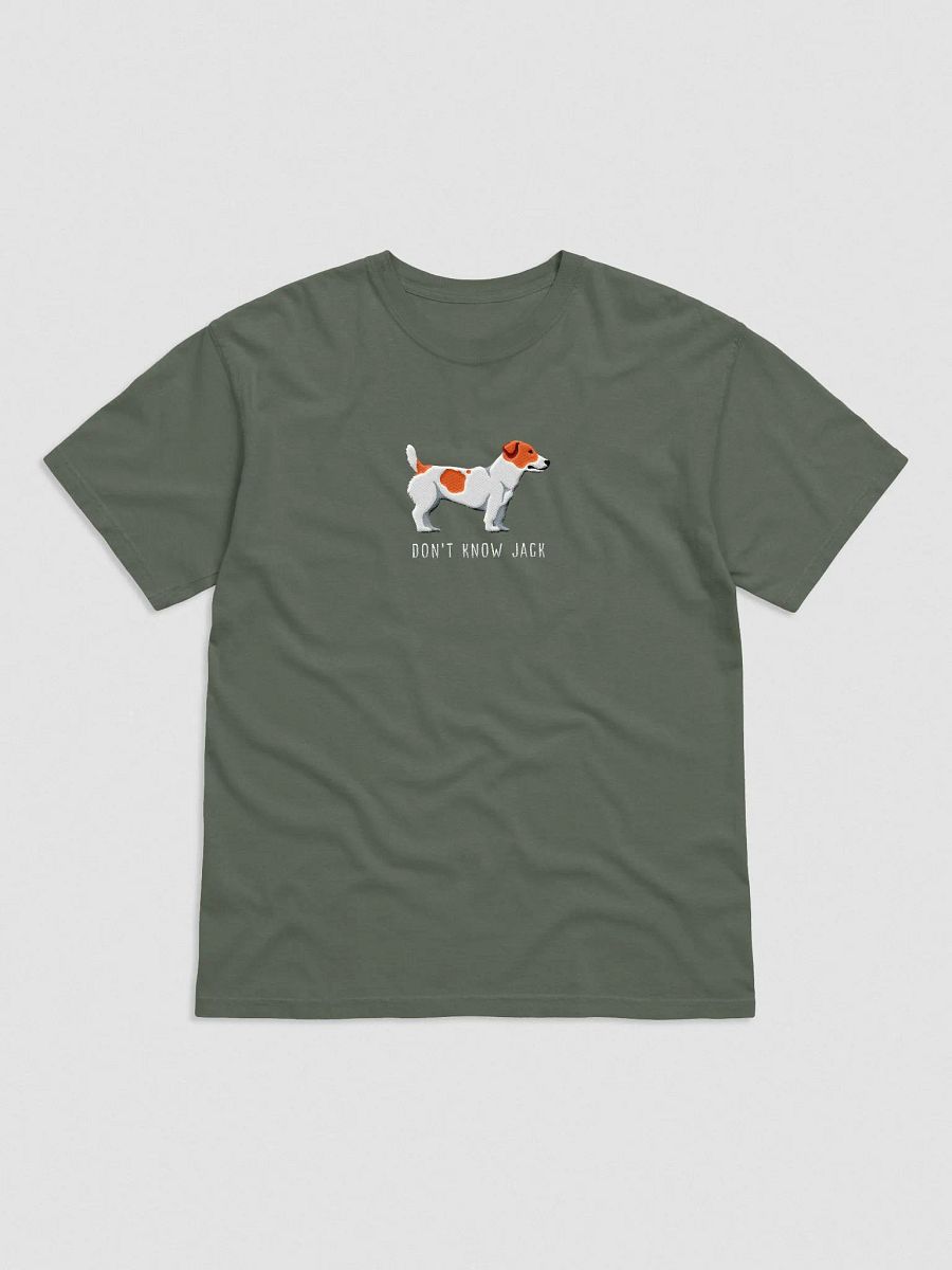 Don't Know Jack T-Shirt(Embroidered) of a Jack Russell Terrier(Red) product image (4)