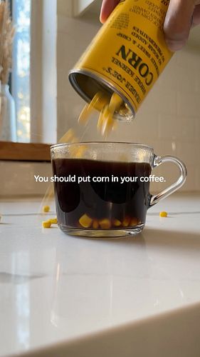 Corn in coffee? 🌽🤔