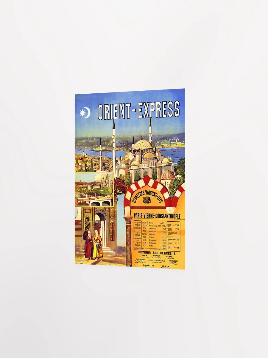 Orient Express, Istanbul, Turkey, 1891 — retro vintage travel poster, vintage travel art print, retro travel wall art product image (8)