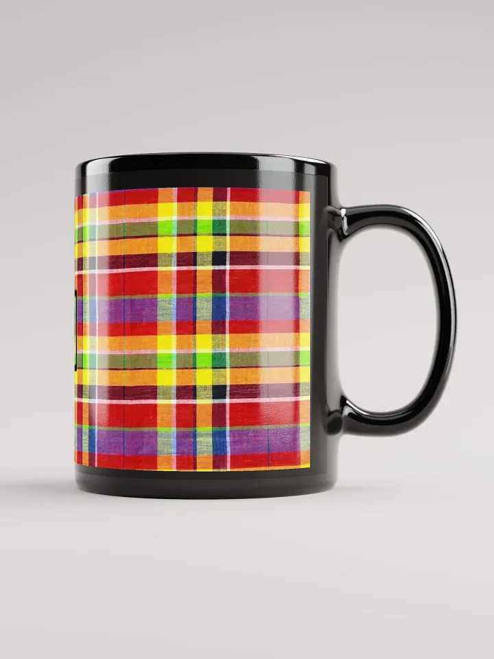 8T Sips Madras Black Glossy Mug product image (1)
