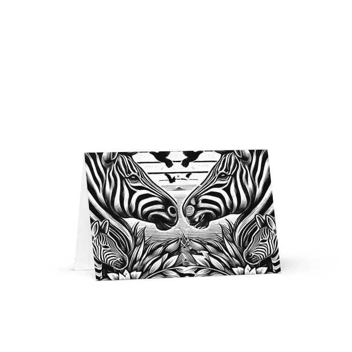 Symmetrical Serenity Zebra Greeting Card product image (1)