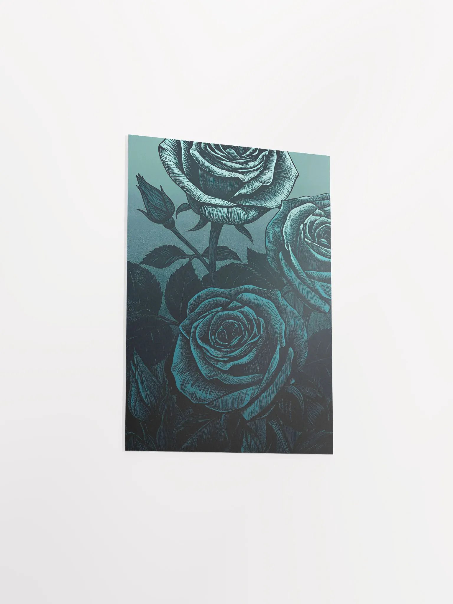 Teal Rose Garden Poster product image (10)