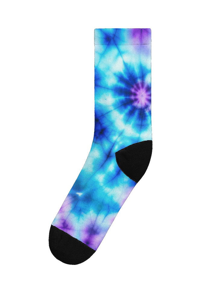 Blue Tie Dye Style EcoArt Crew: Premium Sustainable Socks product image (1)