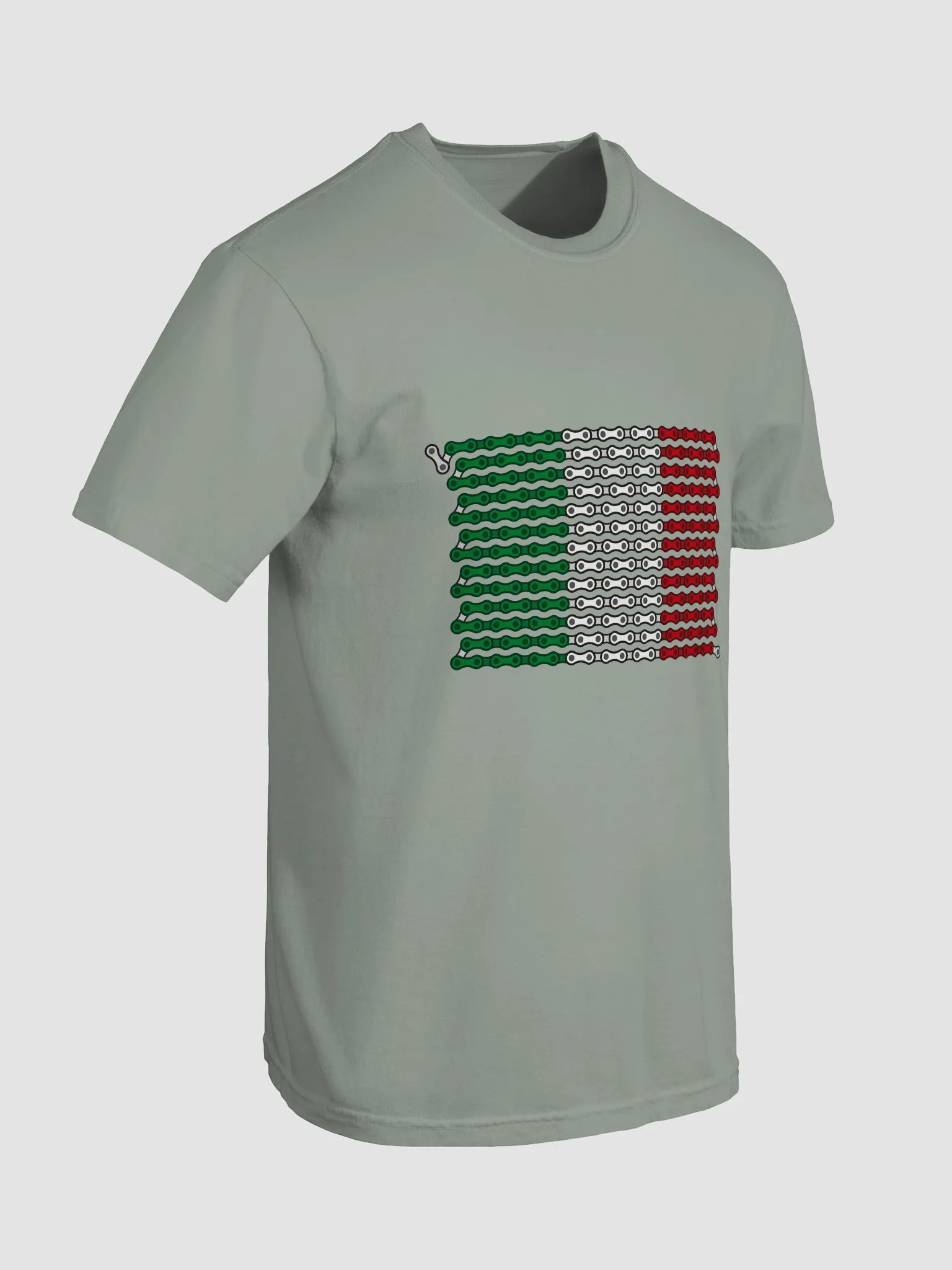 Italy Bike Chain Flag on Heavyweight Tee product image (8)