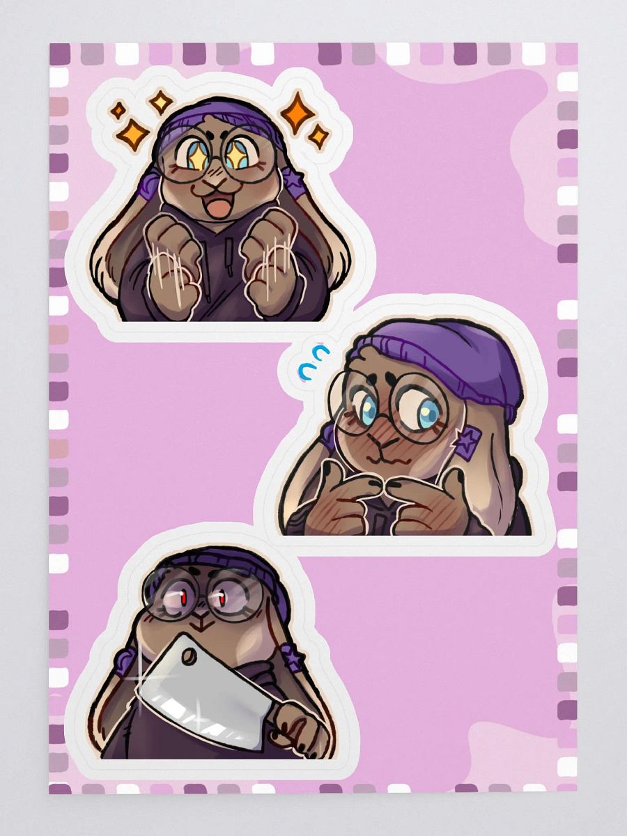Flammtastic Sticker Sheet 2 (Excited, Shy, Threatening) product image (3)