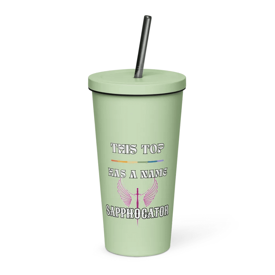 Sapphic Top has a name - Tumbler with Straw product image (2)