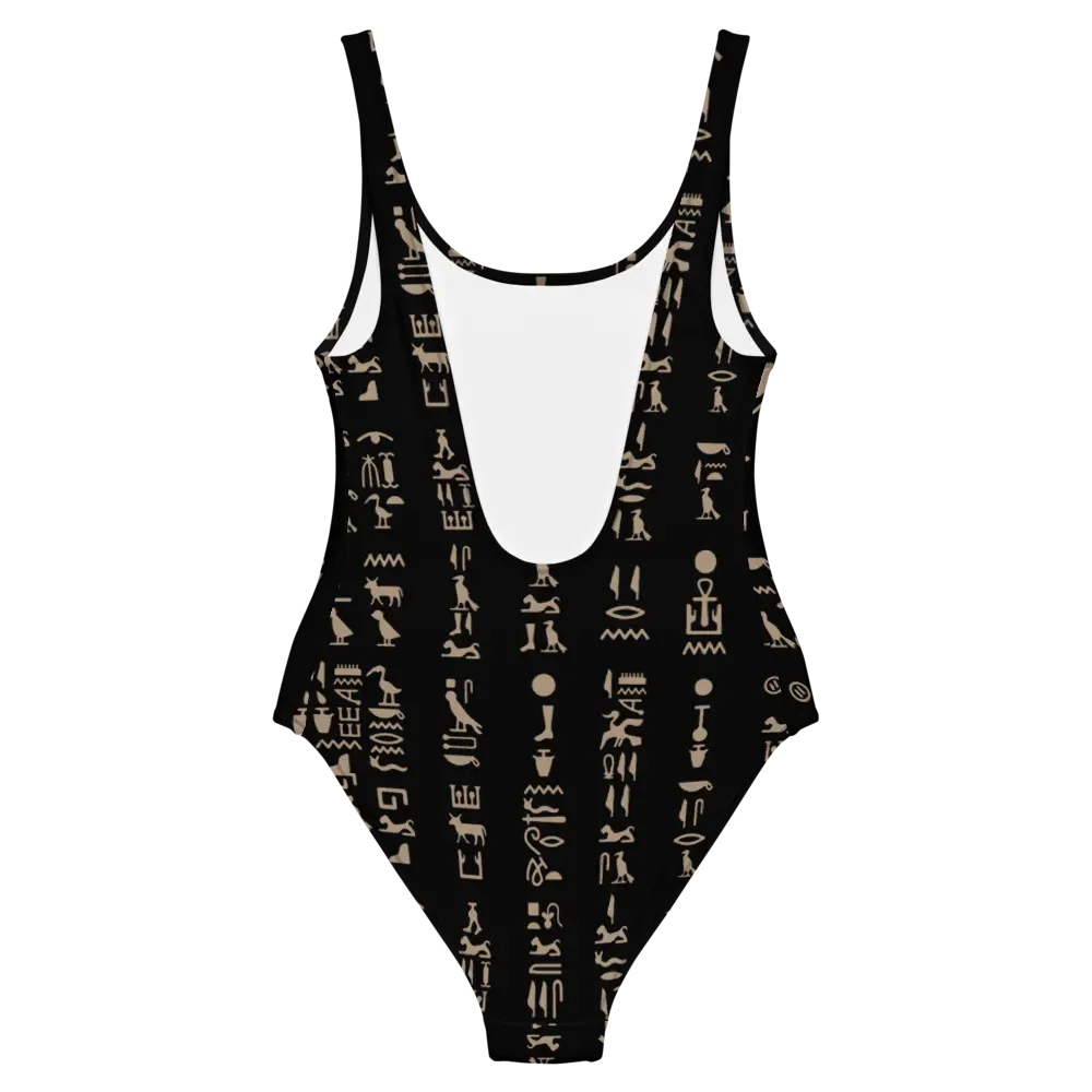 Isis Hieroglyphics Black All-Over Swimsuit product image (6)