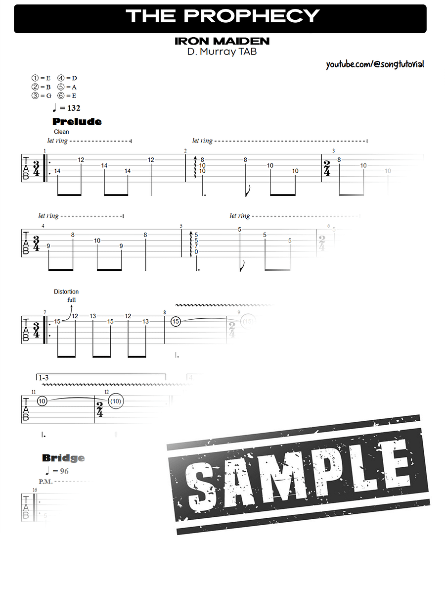 The Prophecy PDF TAB + Backing Track MP3 product image (2)
