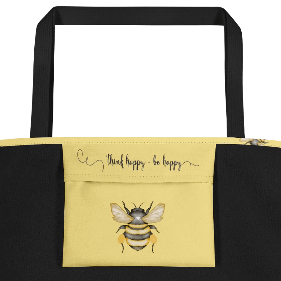 BEE HAPPY All-Over Tote Bag with Inside Pocket product image (2)