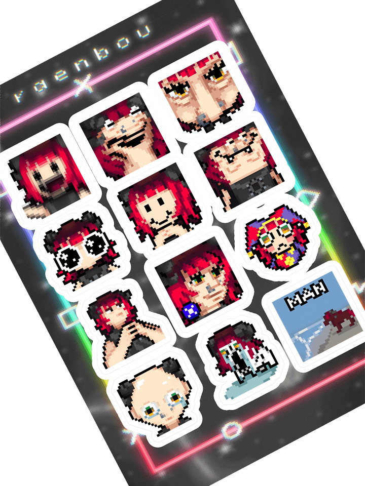 Classic RAENBOU Memes Kiss-Cut Sticker Sheet product image (1)