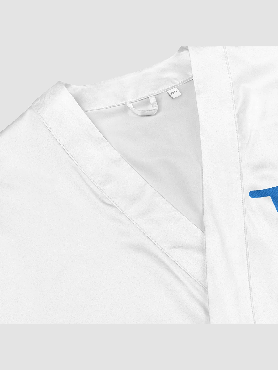 Gemini Blue on White Satin Robe product image (5)