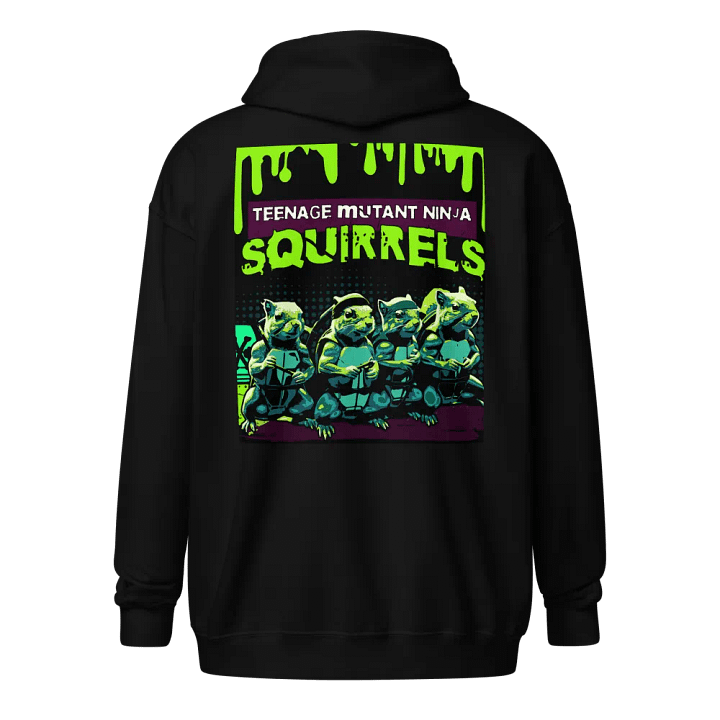 Ninja Squirrel Squad Zip Hoodie- IMAGE ON BACK product image (1)