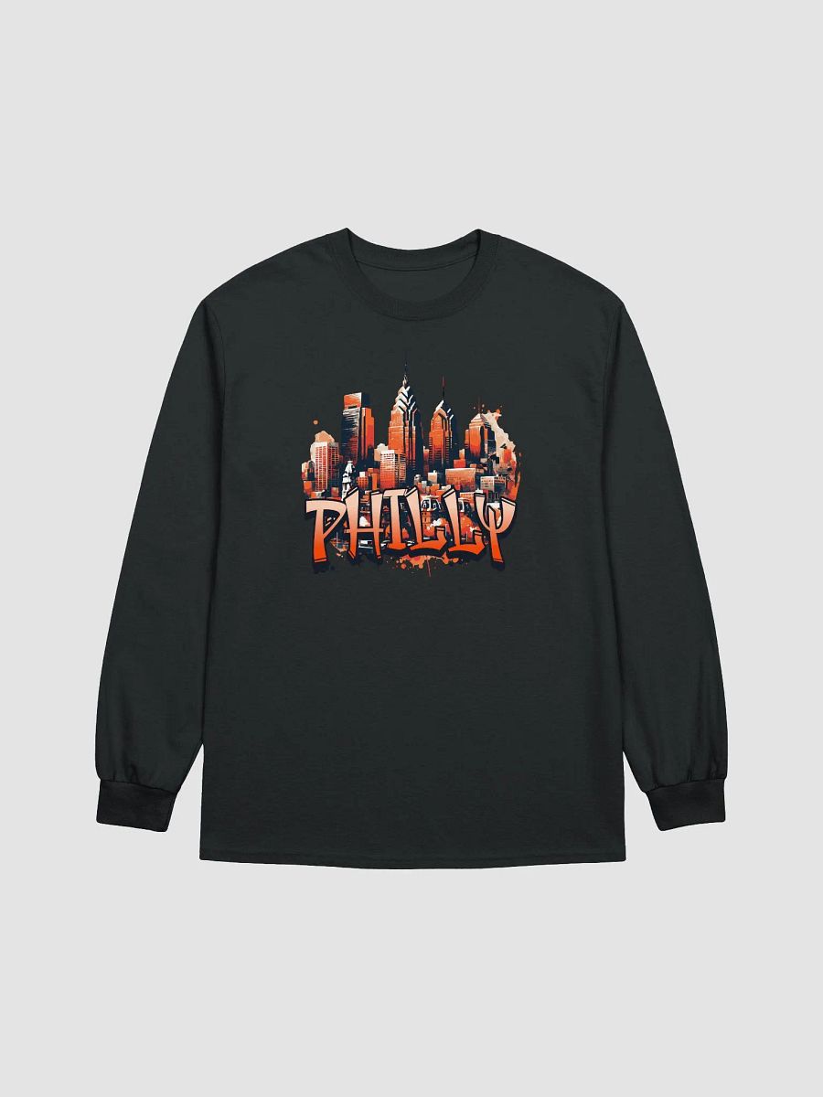 PHILLY CITYSCAPE LONG SLEEVE TEE - ORANGE product image (3)