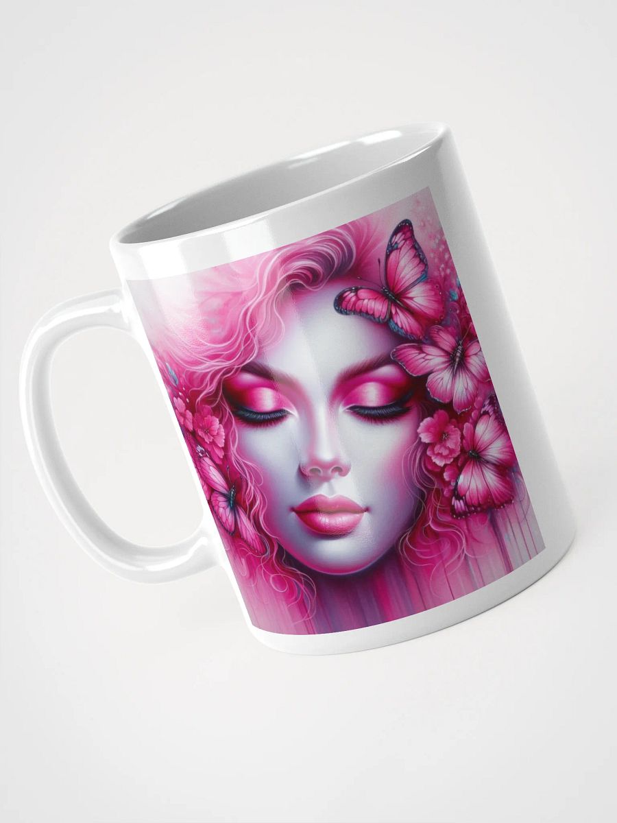 Pink Woman and Butterflies Mug product image (8)