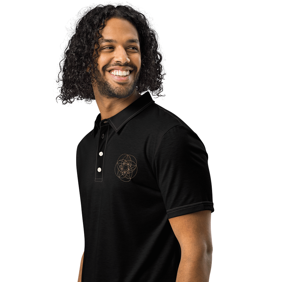 Golden fibo Geometric Men's Polo Shirt product image (5)