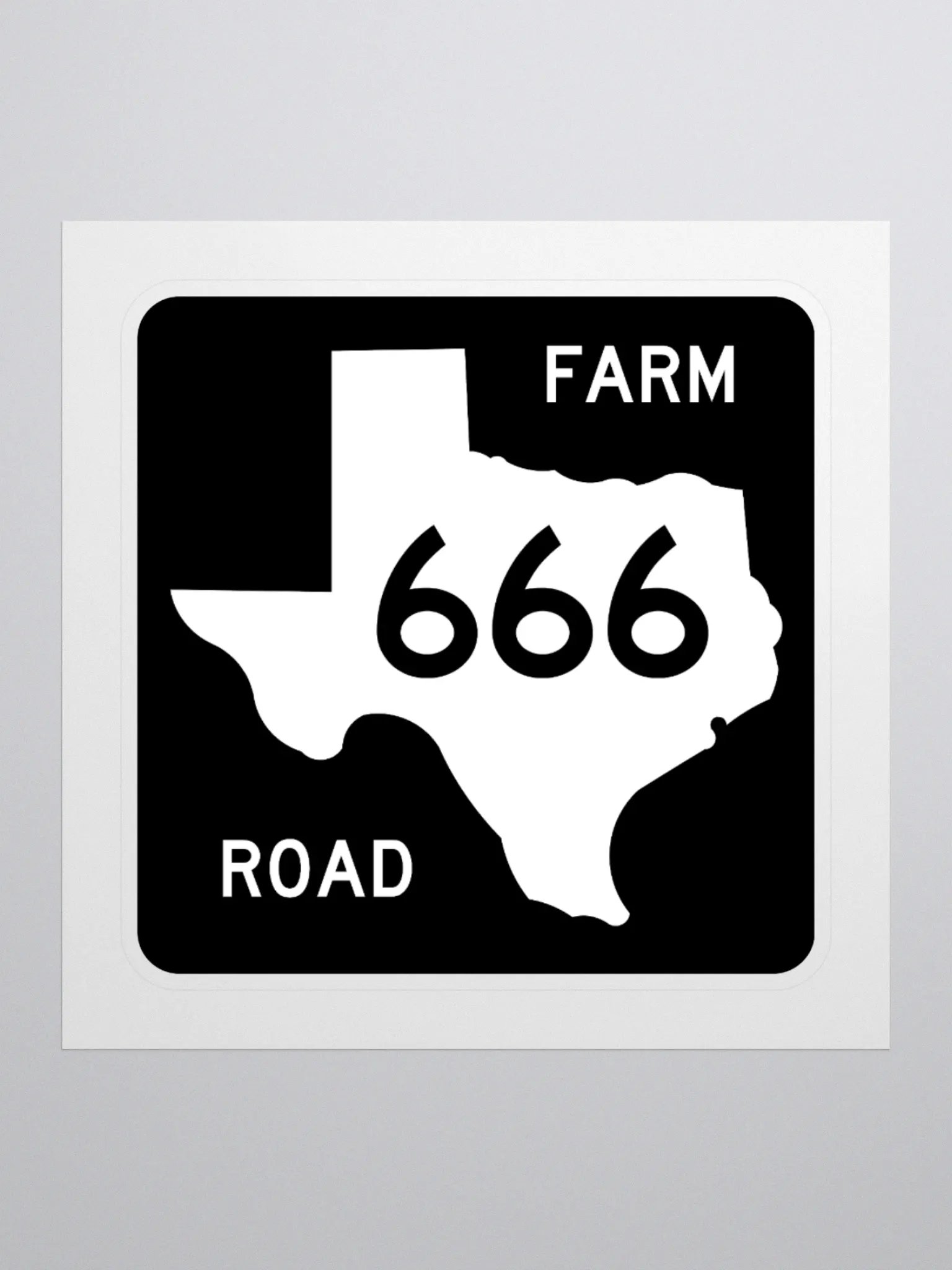Texas Farm Road Sign FM 666 Sticker product image (1)