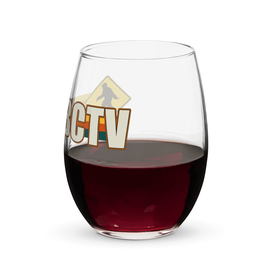 BCTV Oldschool Logo Stemless Wine Glass product image (7)
