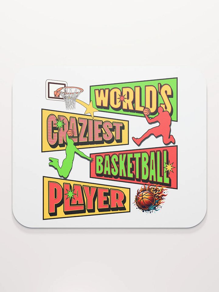 Worlds Craziest Basketball Player Mouse Pad product image (1)
